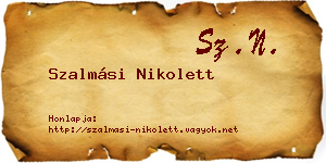 Szalmási Nikolett névjegykártya